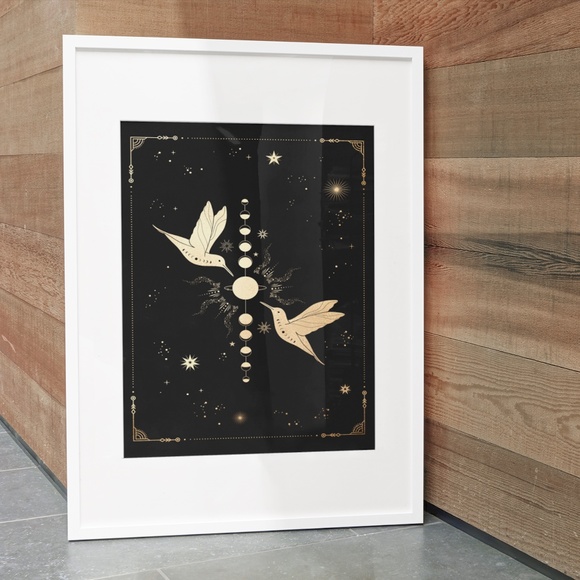 Wall Art Esoteric Celestial Mystic Print Poster Unframed - Picture 3 of 5